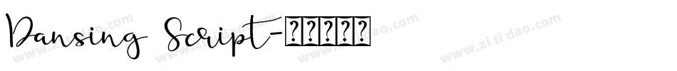 Dansing Script字体转换